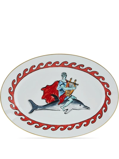 Shop Richard Ginori Il Viaggio Di Nettuno Serving Platter (34cm) In White