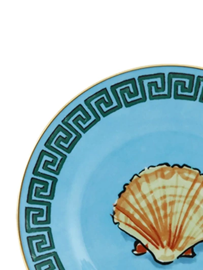 Richard Ginori Viaggio Di Nettuno Flat Bread Plates (set Of 4) In Blue