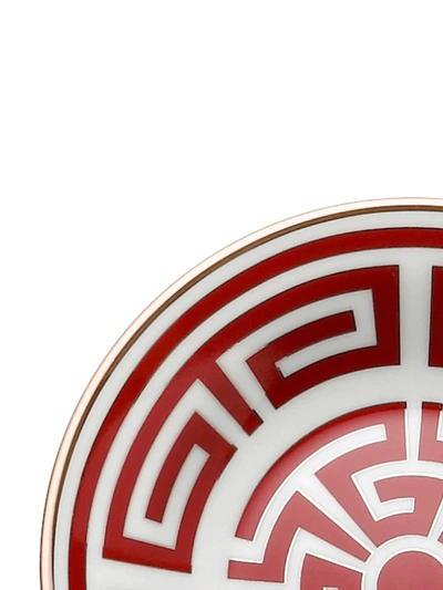 Richard Ginori Labirinto Coffee Saucers (set Of 2) In Red