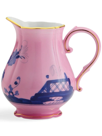 Shop Richard Ginori Oriente Italiano Porcelain Milk Jug (11cm) In Pink