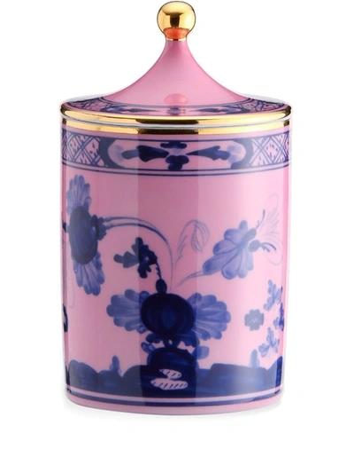 Shop Richard Ginori Oriente Italiano Scented Candle (300g) In Pink