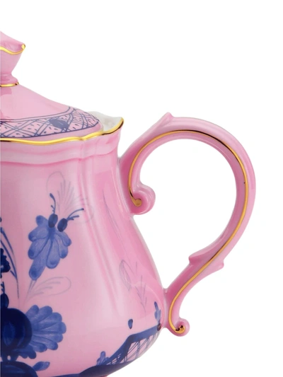 Shop Richard Ginori Oriente Italiano Porcelain Teapot In Pink