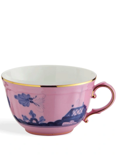 Shop Richard Ginori Oriente Italiano Porcelain Teacups (set Of 2) In Pink