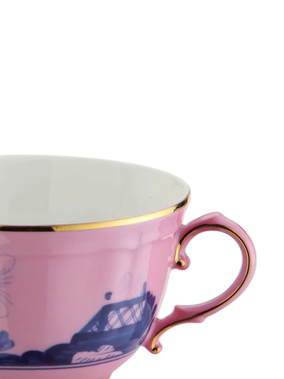 Shop Richard Ginori Oriente Italiano Porcelain Teacups (set Of 2) In Pink