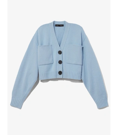 Shop Proenza Schouler Eco Cashmere Cardigan In 00427 Chambray Blue