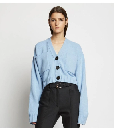 Shop Proenza Schouler Eco Cashmere Cardigan In 00427 Chambray Blue