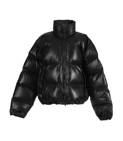 Shop Vetements Black Leather Lambskin Jacket