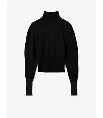 Shop Proenza Schouler Eco Cashmere Puff Sleeve Sweater In 00200 Black