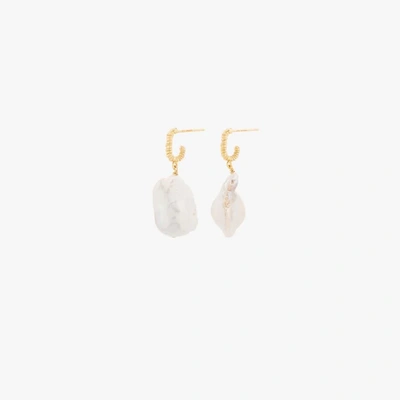 Shop Anni Lu Gold-plated Seaweed Pearl Earrings