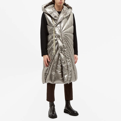Shop Moncler Rick Owens +  Porterville Coat In Silver