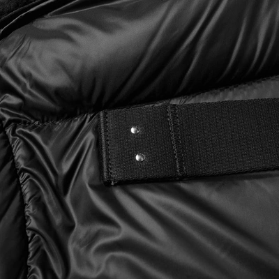 Shop Moncler Rick Owens +  Shearling Coyote Coat In Black