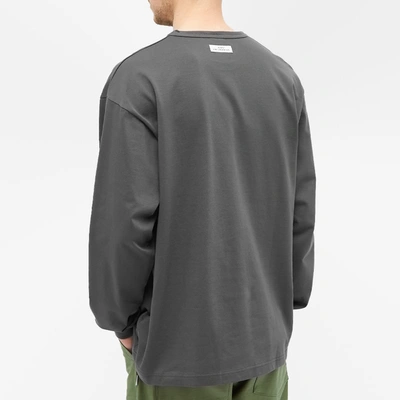 Shop Wtaps Long Sleeve Blank 02 Tee In Grey