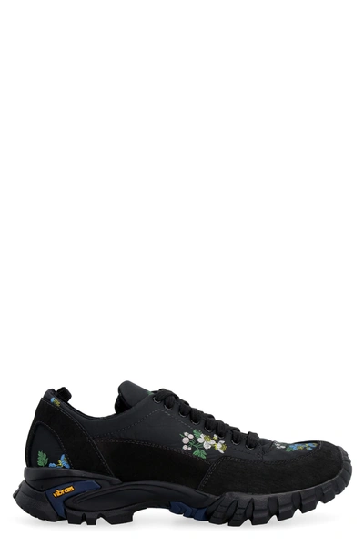 Shop Cecilie Bahnsen Fabric Low-top Sneakers In Black