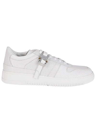 Shop Alyx White Leather Buckle Sneakers