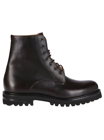 Shop Church's Dark Brown Leather Combat Boot