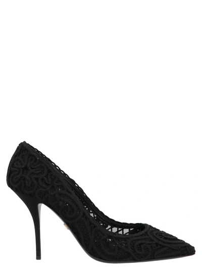 Shop Dolce & Gabbana Cordonetto Shoes In Black