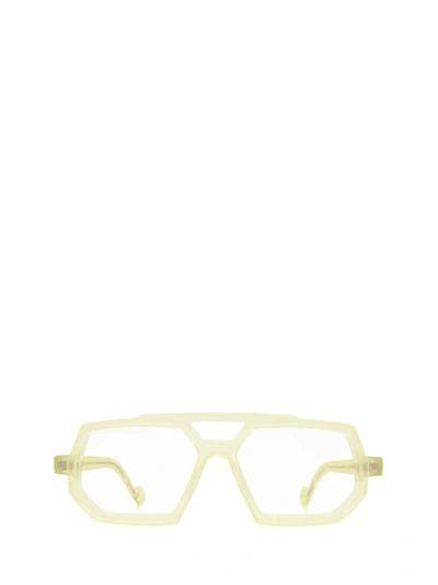 Shop Zeroundici Lingotto Matt Yellow Glasses In 10s