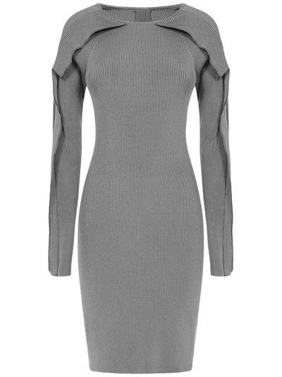 Shop Koché Mini Dress In Grey
