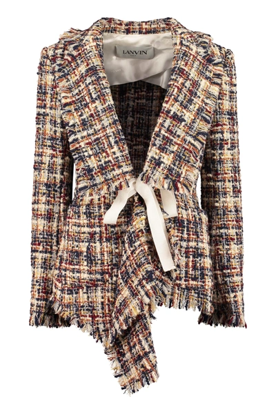 Shop Lanvin Multicolor Tweed Jacket