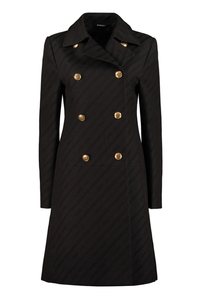 Shop Givenchy Double-breasted Coat In Black