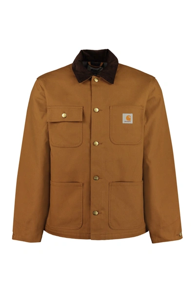 Shop Carhartt Michigan Cotton Shirt Model Jacket In Brown