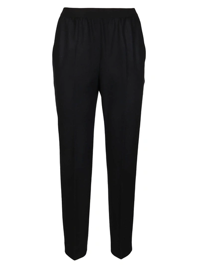 Shop Agnona Black Mool-cashmere Blend Trousers