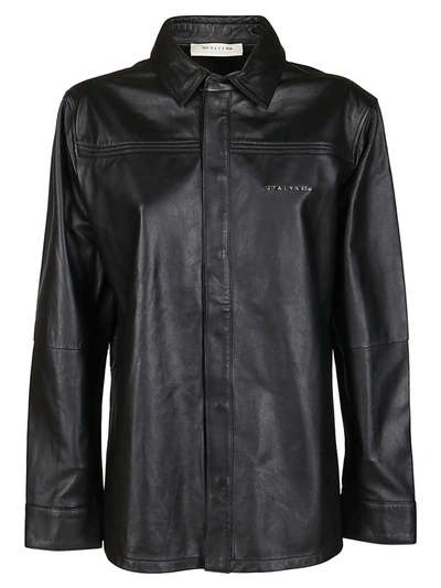 Shop Alyx Black Leather Shirt
