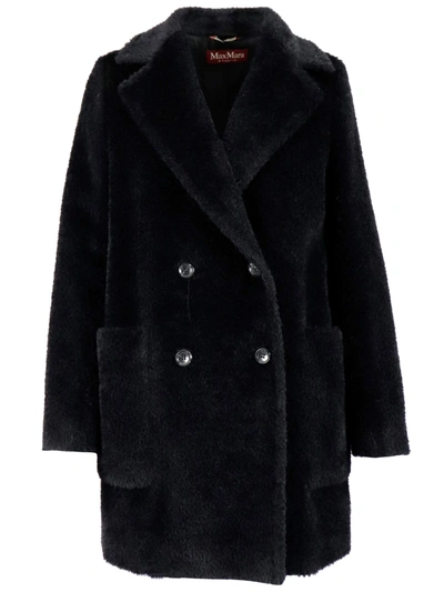 Shop Max Mara Bormio Coat In Black
