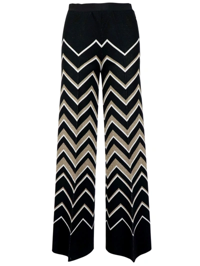 Shop Twinset Viscose Trousers In Black