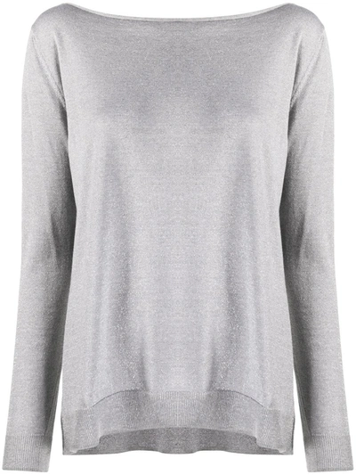 Shop Roberto Collina Lightweight Knitted Top In Grey