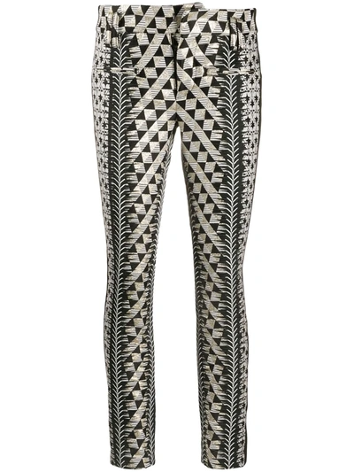 Shop Haider Ackermann Two-tone Print Trousers In Black