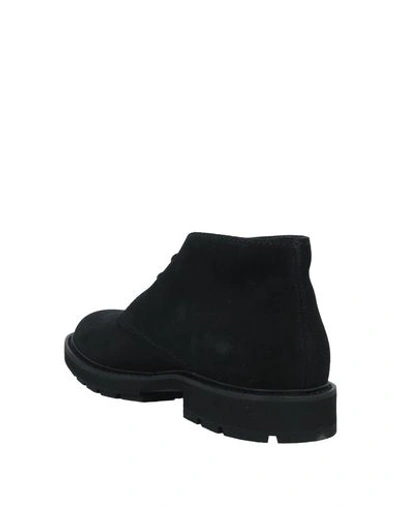 Tod's Man Ankle Boots Navy Size 9 Soft Leather In Black