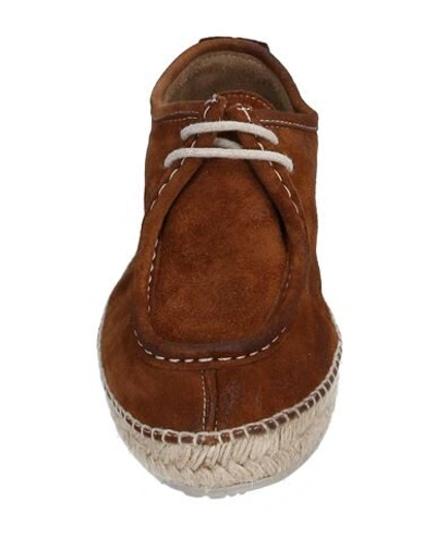 Shop Preventi Man Espadrilles Tan Size 8 Soft Leather In Brown