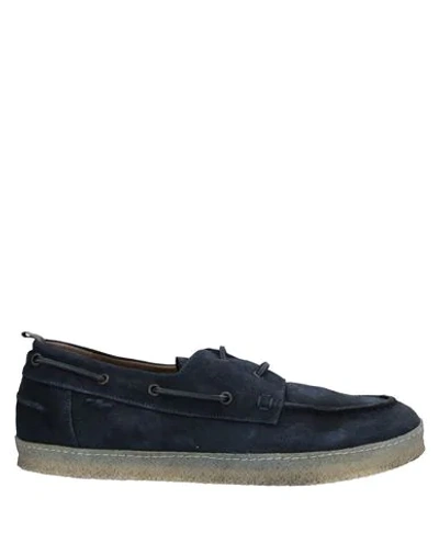 Shop Alexander Hotto Loafers In Dark Blue