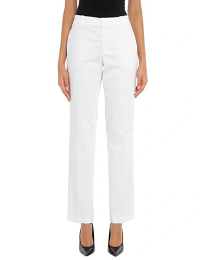 Shop Pt Torino Woman Pants White Size 10 Cotton, Elastane