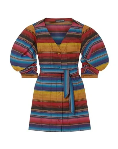 Shop House Of Holland Woman Short Dress Midnight Blue Size 10 Polyester, Virgin Wool