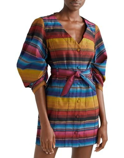Shop House Of Holland Woman Short Dress Midnight Blue Size 10 Polyester, Virgin Wool