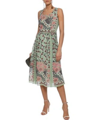 Shop Anna Sui Knee-length Dress In Light Green