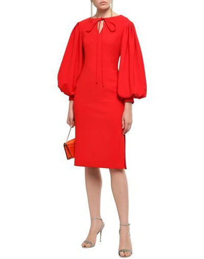 Shop Osman Knee-length Dresses In Red