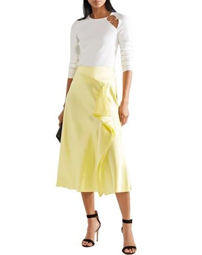 Shop Cushnie 3/4 Length Skirts In Yellow