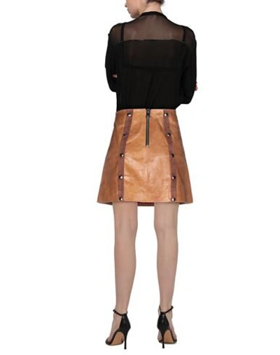 Shop De La Vali Mini Skirts In Tan