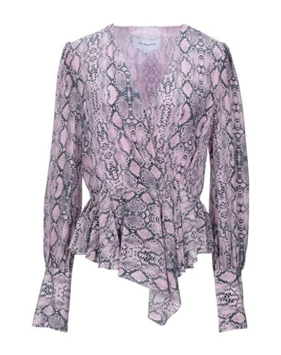 Shop Les Rêveries Woman Top Light Purple Size 10 Silk