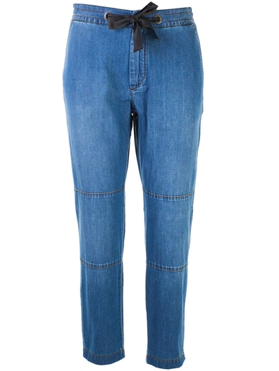 Shop Eleventy Women's Blue Cotton Jeans