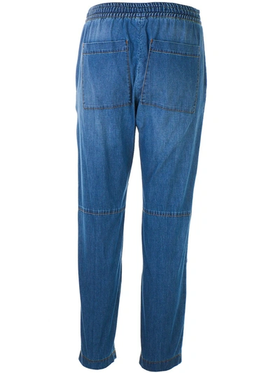 Shop Eleventy Women's Blue Cotton Jeans