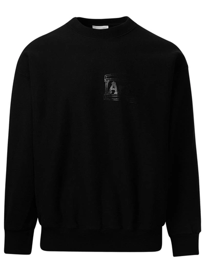 Shop Aries Arise Men's Black Cotton Sweatshirt