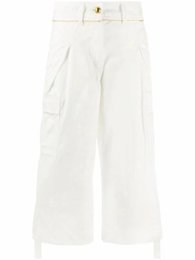 Shop Sacai Women's White Cotton Pants