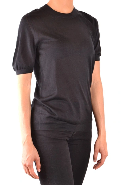 Shop Burberry Women's Black Silk T-shirt