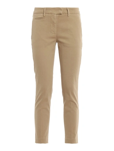 Shop Dondup Women's Beige Cotton Pants