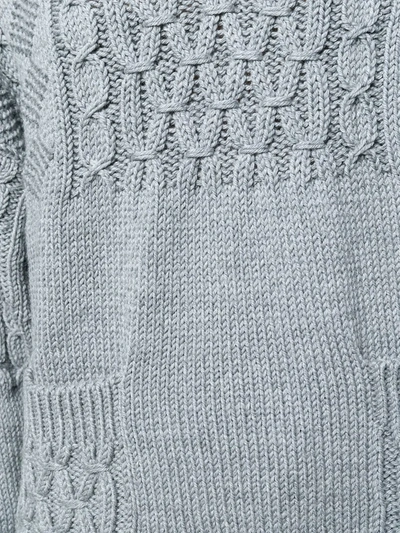 Shop Alberta Ferretti Chunky Knit Sweater In Grey