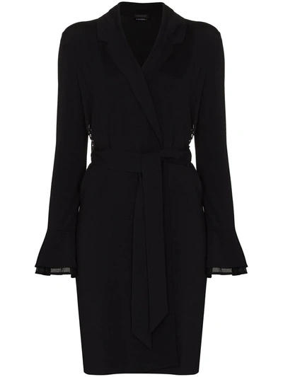 Shop La Perla Layla Lace-detail Short Robe In Black